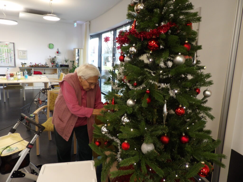 Weihnachtsbäume schmücken